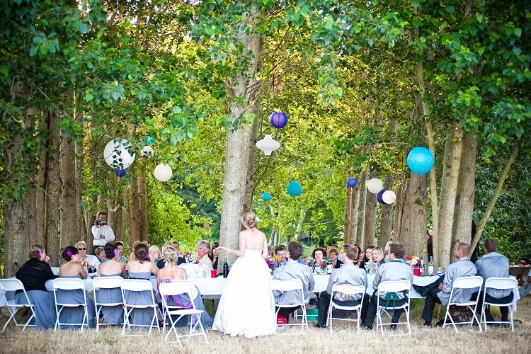 wedding reception ideas for summer on a budget hand colorful lights