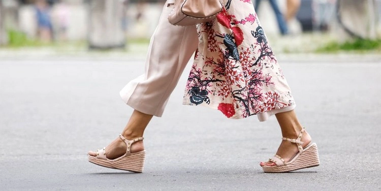 wedge sandals shift the weight from heels
