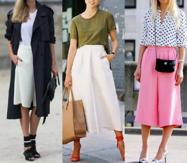 what top to wear with culottes t shirt blouse spring summer fall 2023