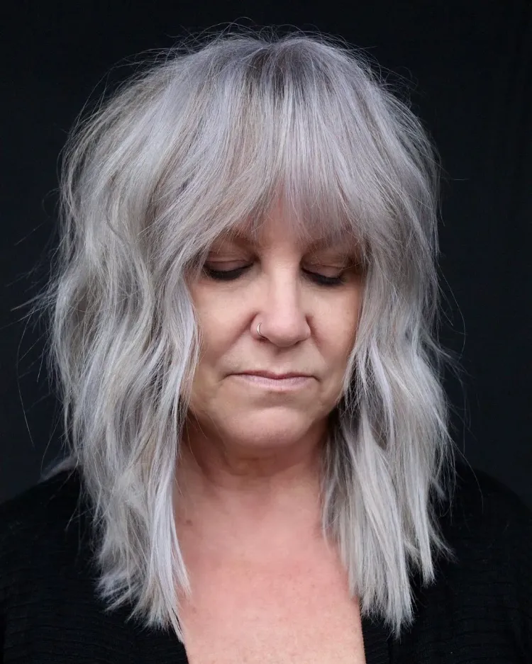wolf haircut for women over 60