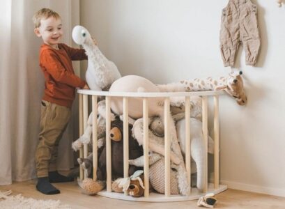 wooden corner cage basket toy storage solutions bedroom
