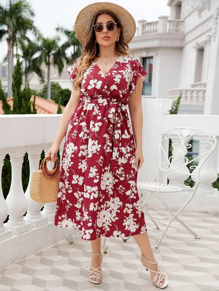 wrap dress to hide the belly a line tunic empire trendy slimming summer dresses