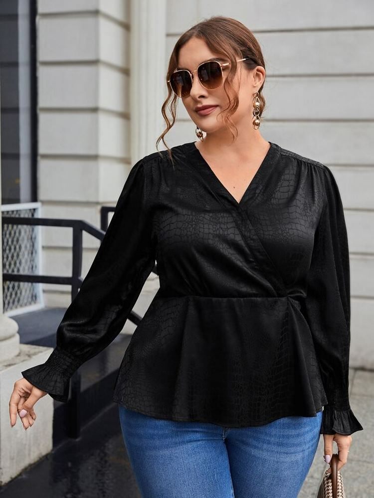 2023 plus size fall outfits peplum tops are back