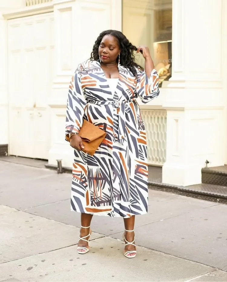bold prints and colors for fall 2023 plus size outfits