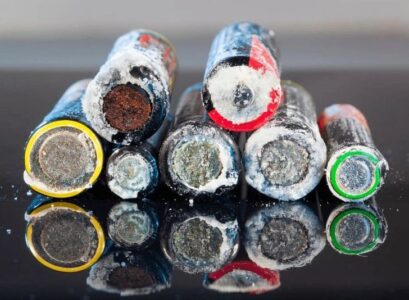 clean a leaking battery and remove the acid