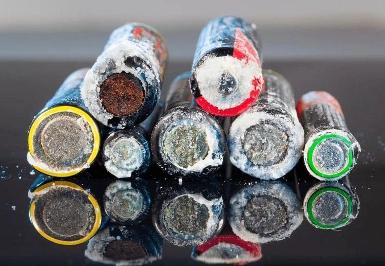 clean a leaking battery and remove the acid