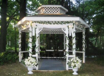 diy idea for gazebo decoration for wedding
