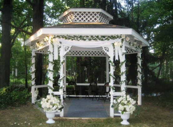 diy idea for gazebo decoration for wedding