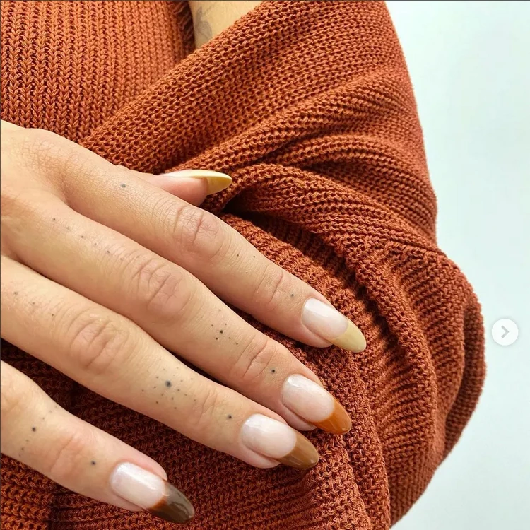 fall nail color trends gradient french tips
