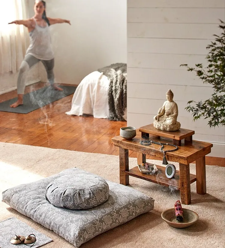 how to create a yoga corner at home decorating tips