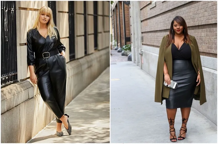 plus size fashion trends leather clothes for fall 2023