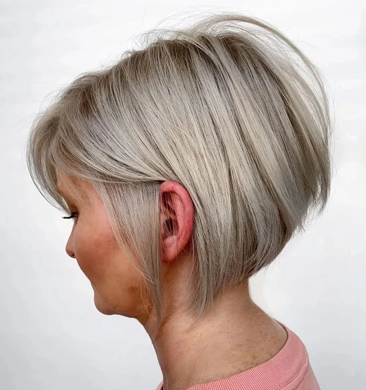 ash blonde women over 50 low maintenance hair color ideas 2023