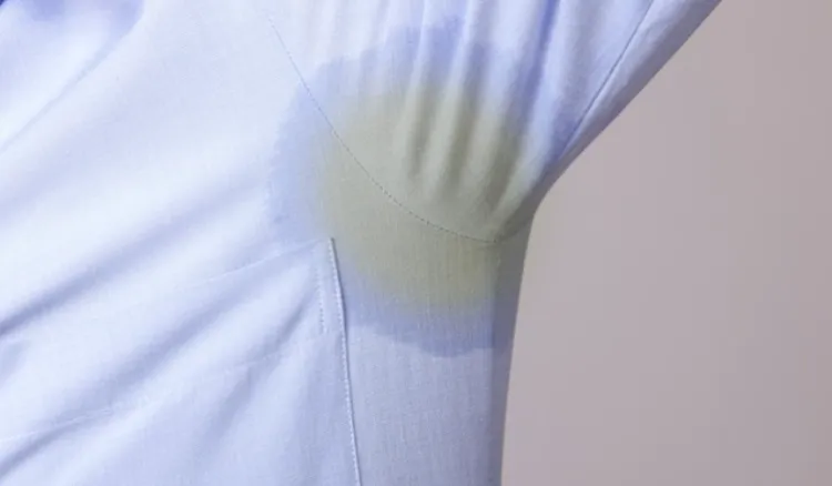 avoid getting yellow stain on a shirt