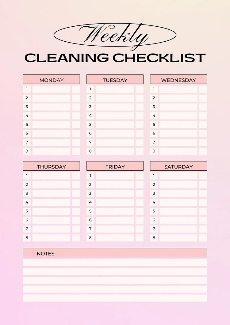 back to school cleaning free plan checklist