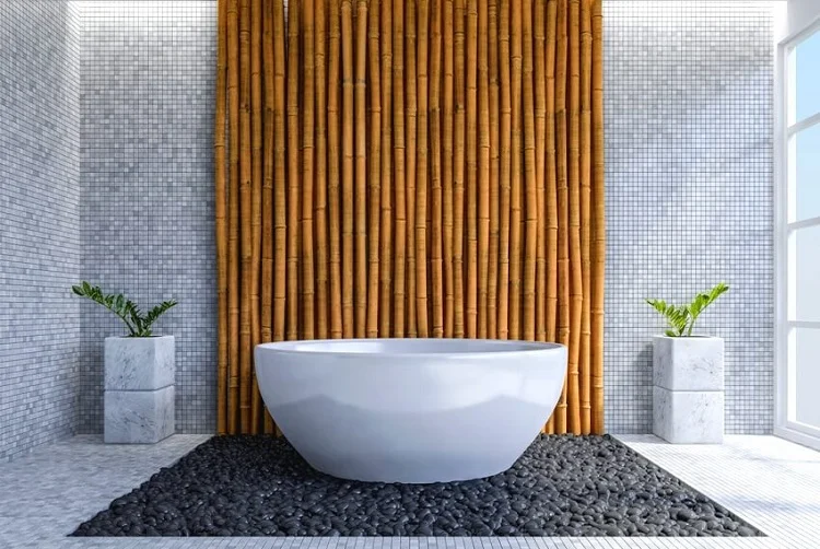 bamboo shower accent wall panel