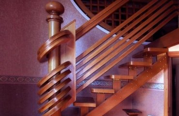 beautiful wooden staircase railings