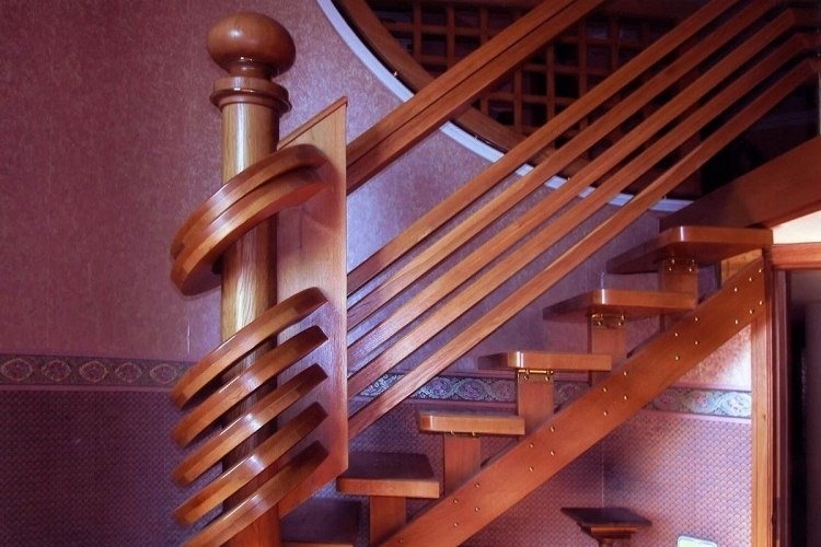 beautiful wooden staircase railings