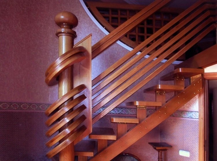 beautiful wooden staircase railings
