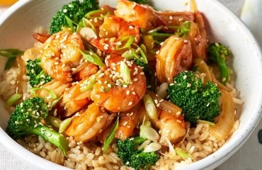 broccoli stir fry recipe with shrimps and rice healthy lunch summer 2023