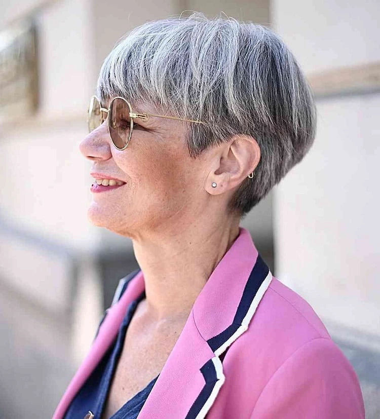 chic pixie bowl cut for thick hair pixie cuts for older ladies with thick hair