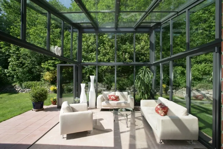 classic and traditional glass patio
