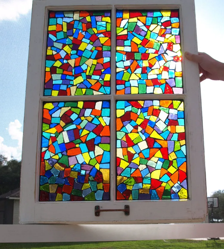 crayon stained glass window