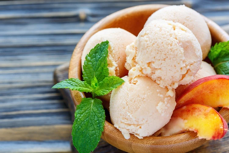 healthy peach ice cream august 2023 recipe