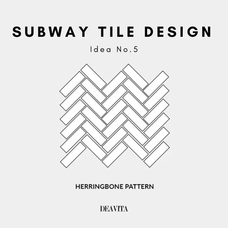 herringbone pattern subway tile design bathroom kitchen decor ideas