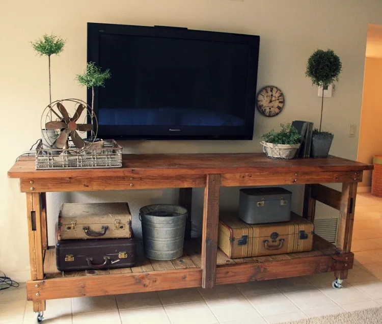 homemade pallet tv stand (1)