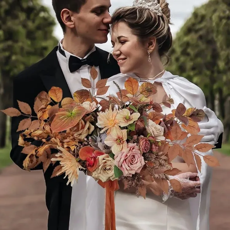 how do you make a fall bridal bouquet