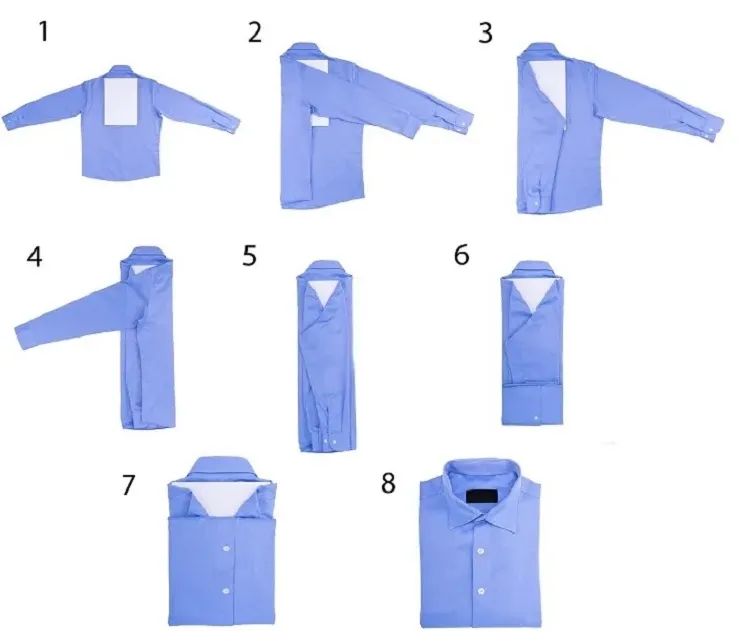how to fold shirts for packing turn the shirt with face down (1)