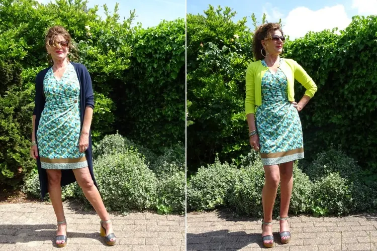 how to style a short dress women over 50