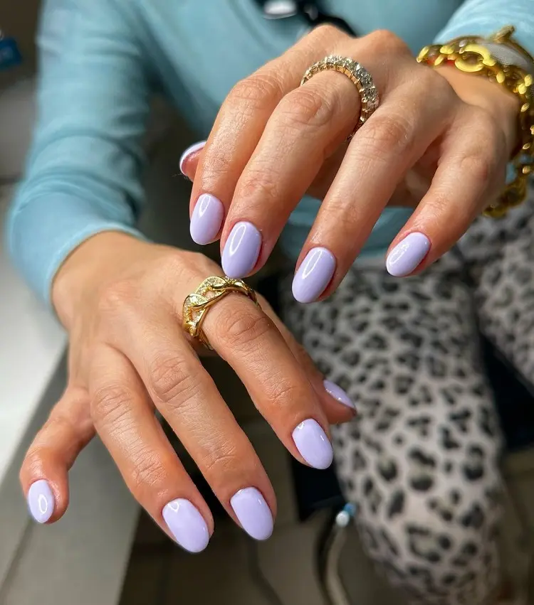 lavender nail color august manicure 2023