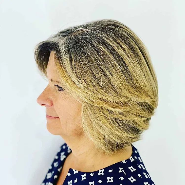 layered bob for thin hair low maintenance hairstyles for women over 60