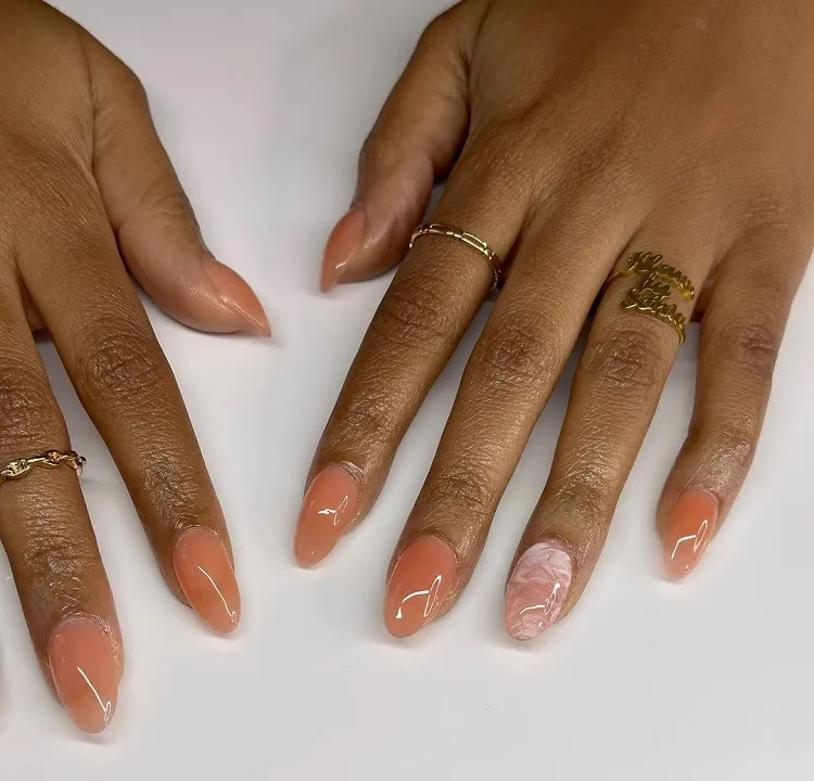 light coral nail colors for dark skin 2023 old money