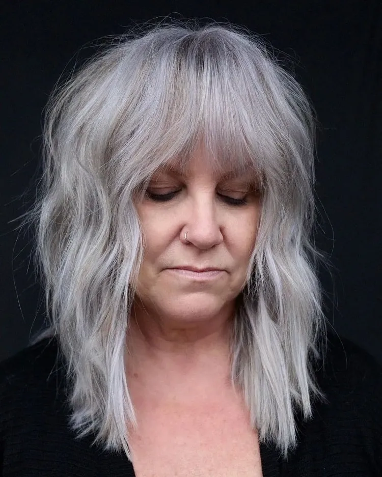 long shaggy hairstyles over 60 white wolf cut for older women
