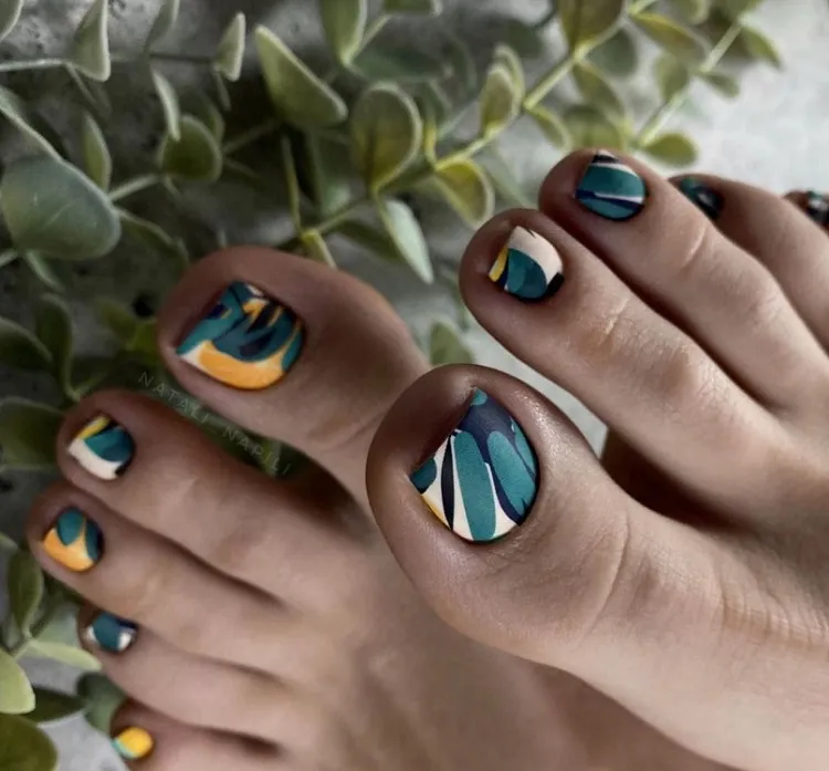 matte pedicure fall designs toe nails trends colors