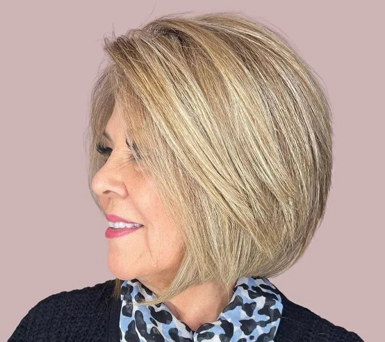 medium layered bob hairstyles for over 60 layered bob for fine hair over 60