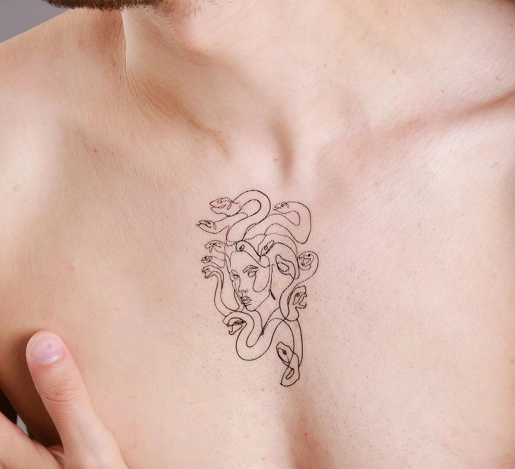 medusa tattoo meaning for male medusa tattoo chest men