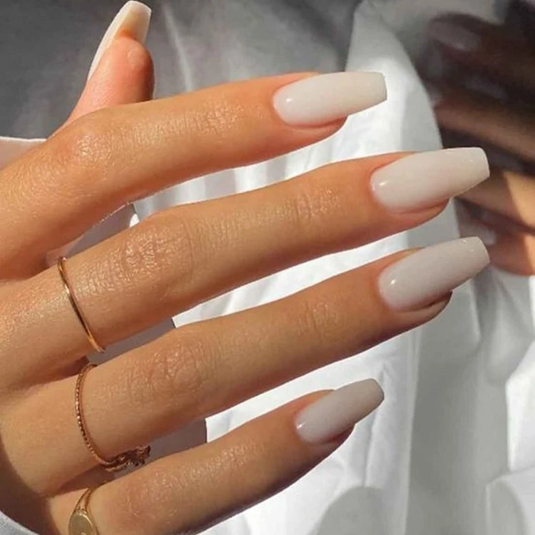 milky nails milky white nails