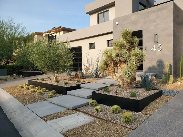 modern front yard landscape design las vegas architectural design