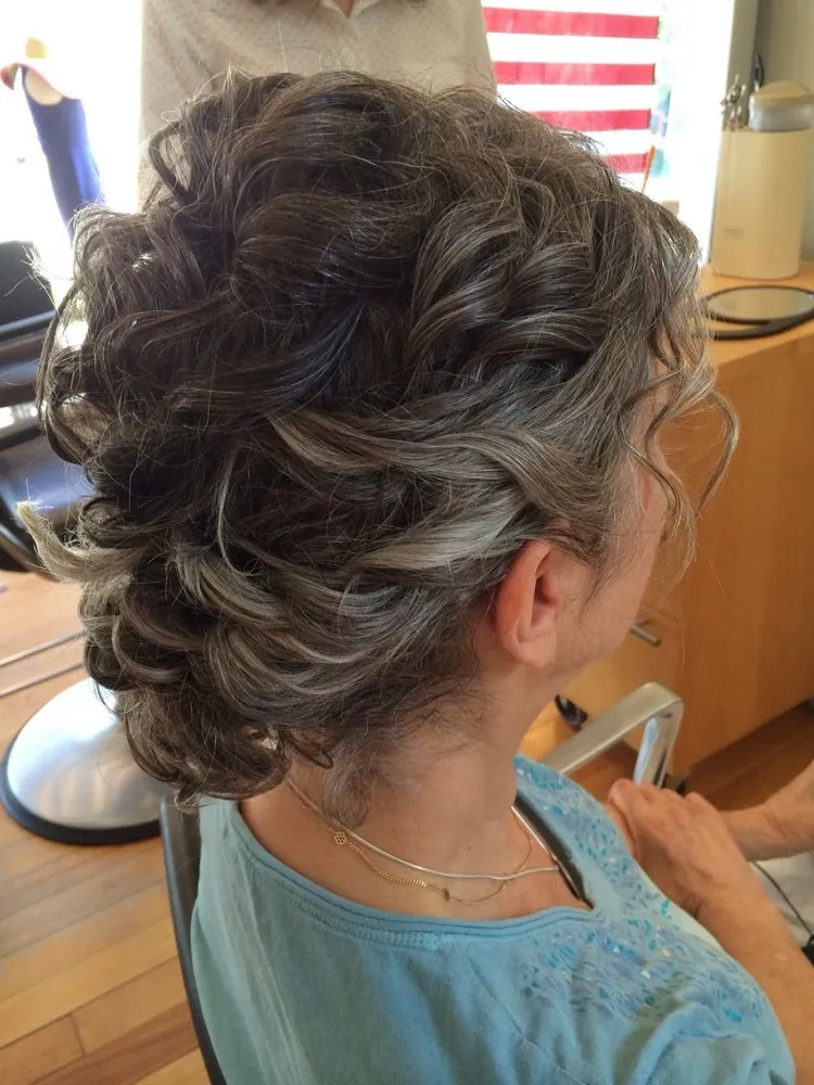 mother of the bride hairstyles for curly hair women over 60 salt and pepper