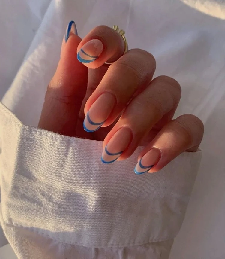 negative space french tips august 2023 nail trends
