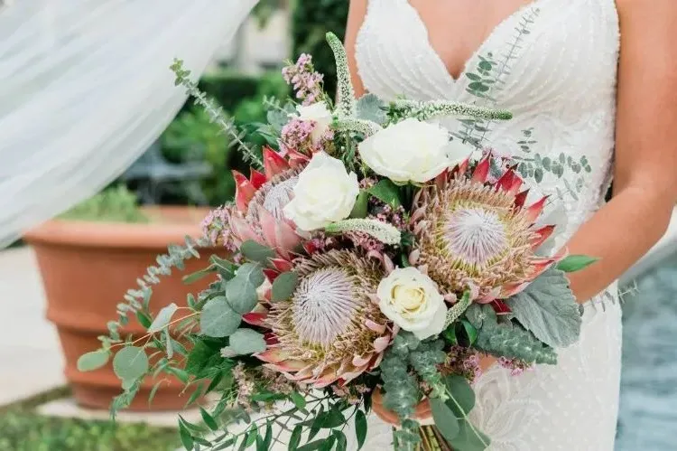 protea bridal bouquet for autumn autumn bridal bouquet with protea