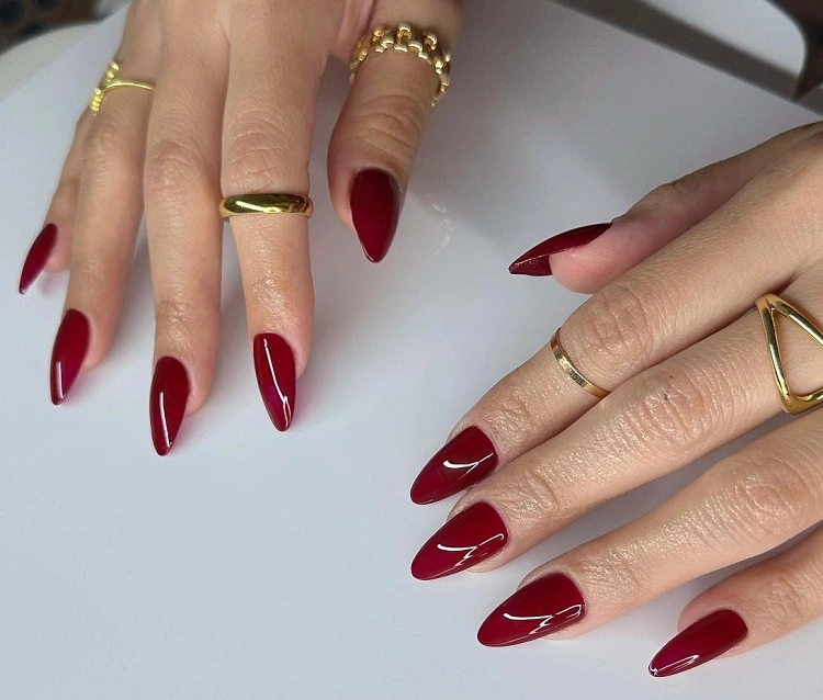 red old money nail colors fall manicure 2023 ideas