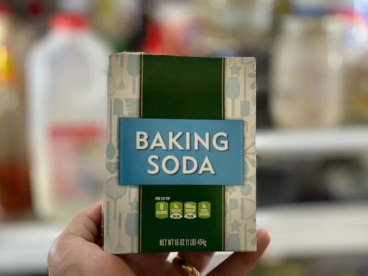 regular baking soda box household cleaning properties oil stains