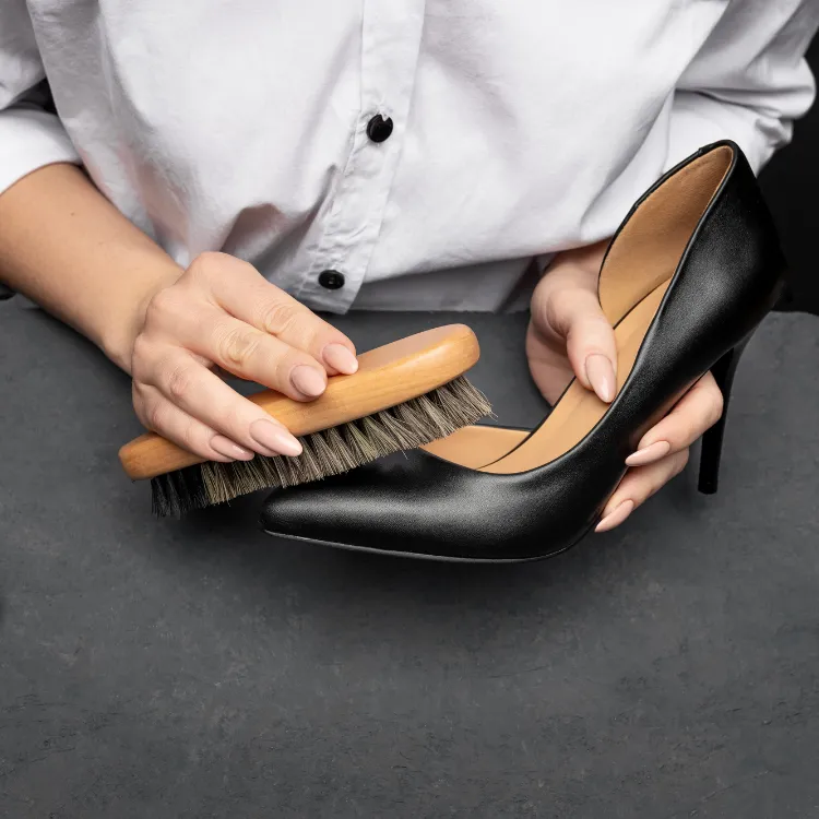remove scuff marks leather shoes tips tricks soft bristle brush