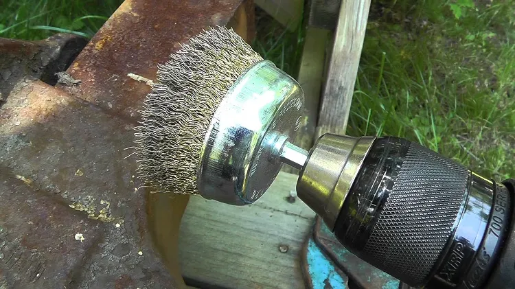 rusted drill bit remove rust from metal outdoor furniture (1)