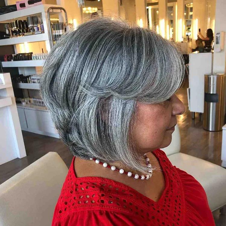 salt and pepper short haircut for women over 60