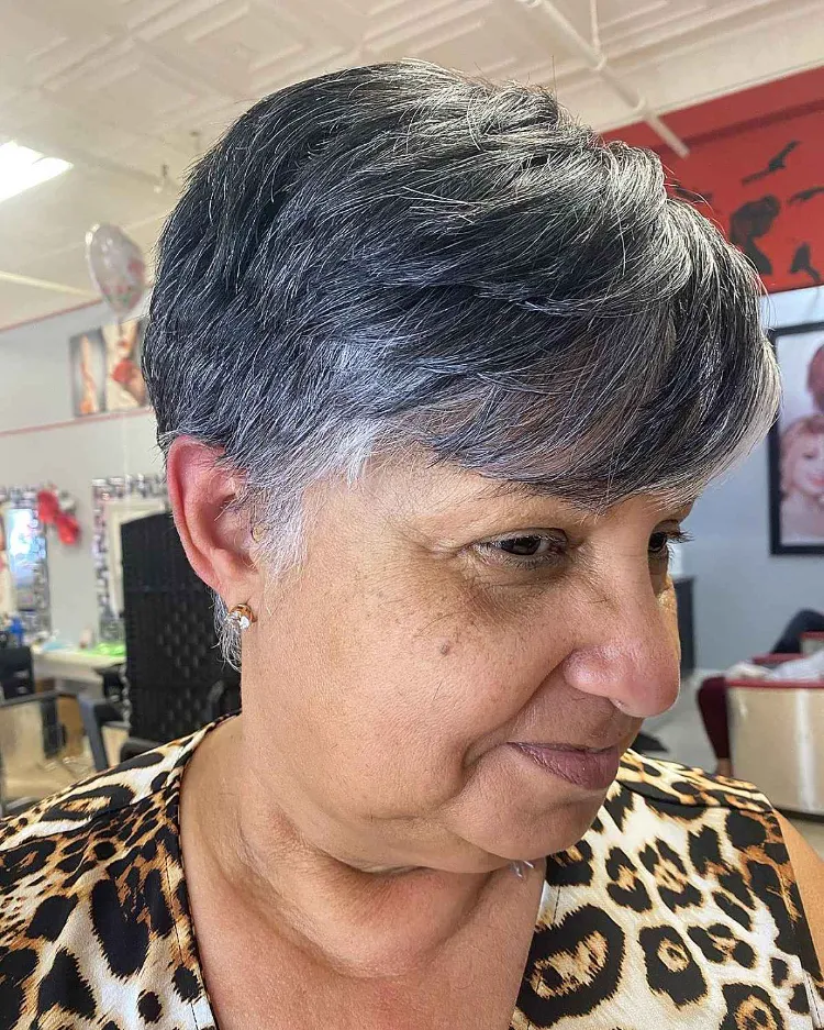 short pixie cut with bangs short haircuts for women over 60